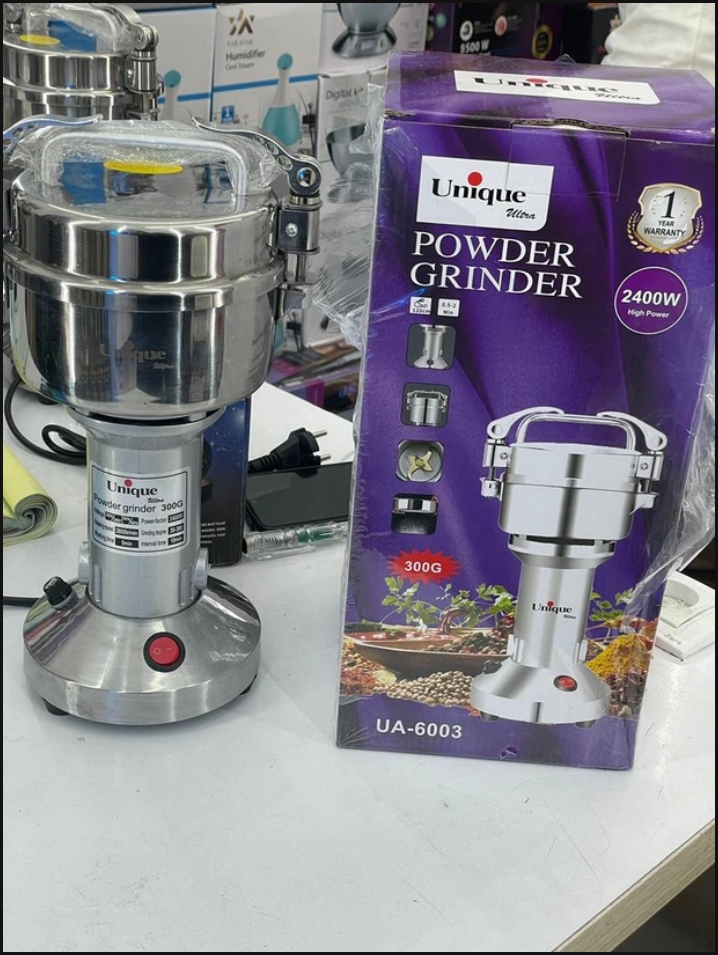 آسیاب صنعتی یونیک _ ظرفیت 300 گرم _ تیغه تیتانیوم _۲۴۰۰w وات _ مدل UA6003